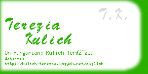 terezia kulich business card